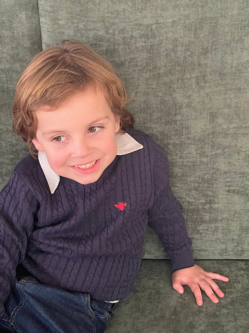 Blusa Trança - Marinho