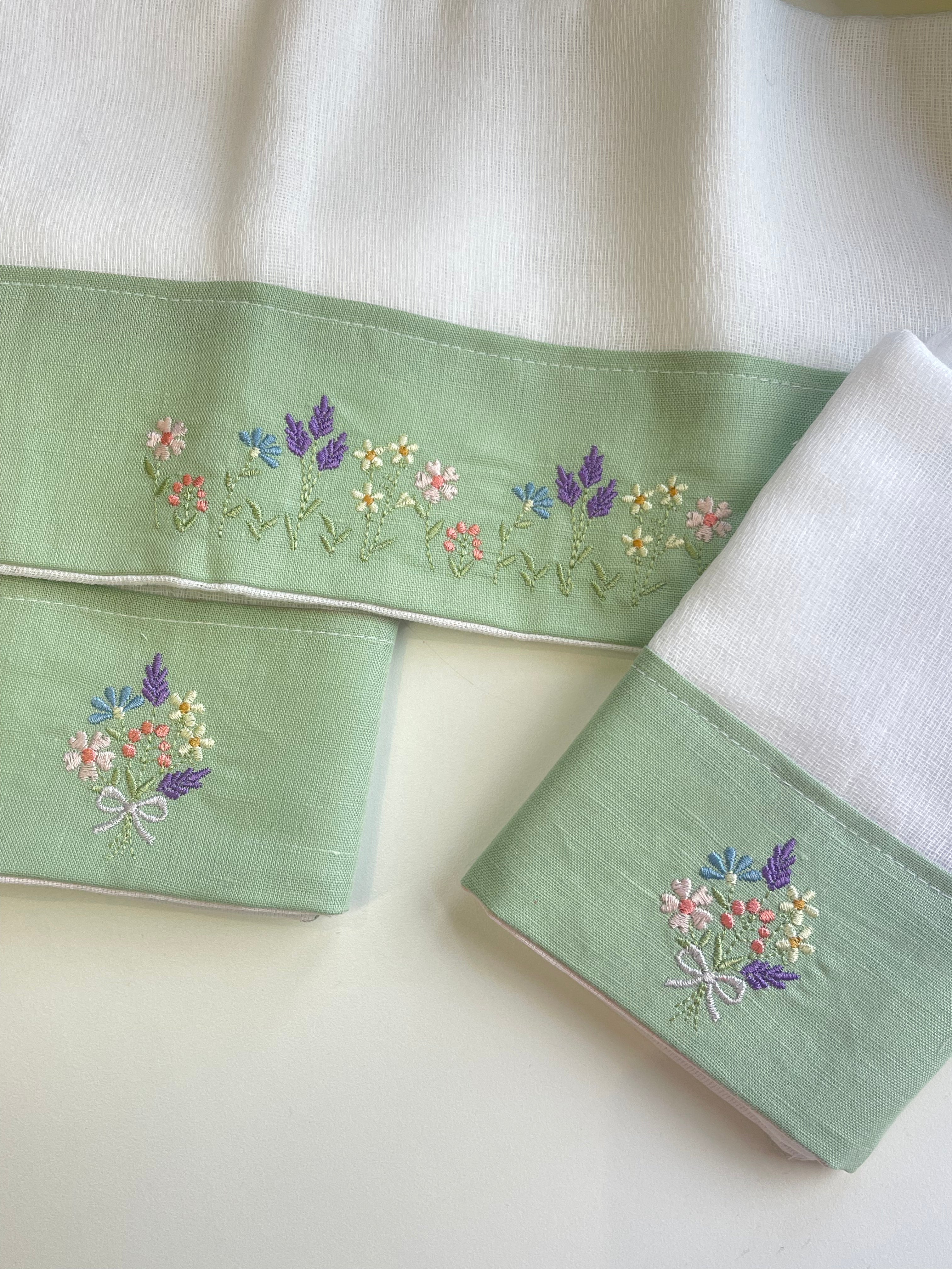 Trio de Fraldinha de Boca - Jardim